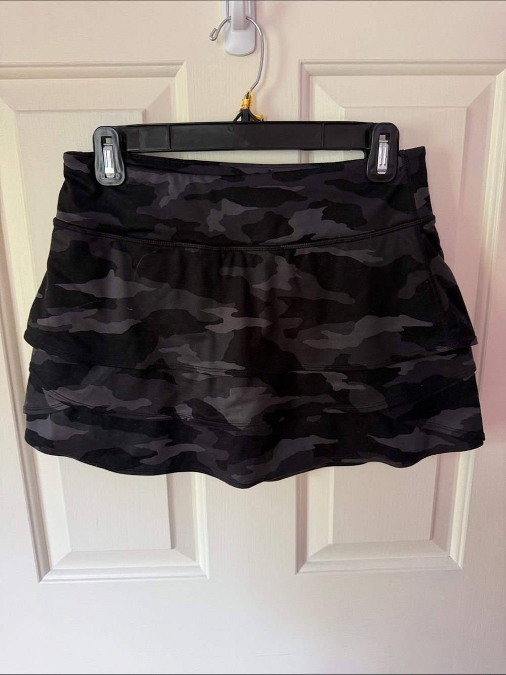 Black & Charcoal Camo Athletic Skort